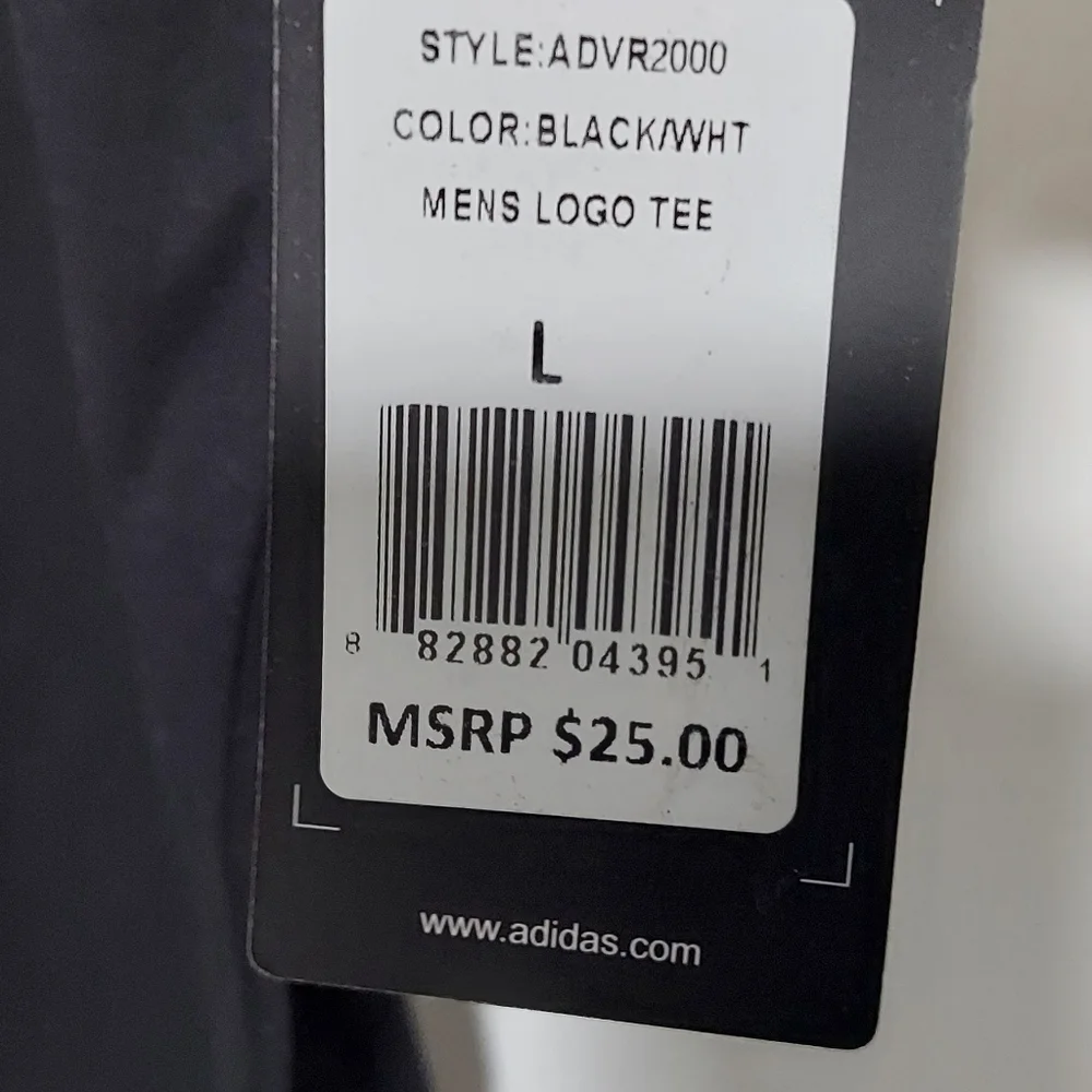 T1-Adidas Men's Black Golf T-Shirt Size Large - Picture 3 of 4